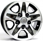 Литые диски WSP Italy Toyota Cesare W1751 R16 W8.0 PCD5x150 ET0 Anthracite Polished